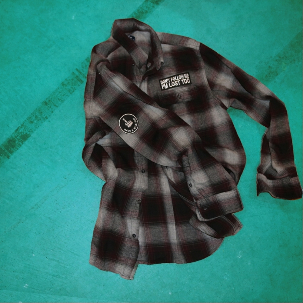 Gray/Maroon Plaid Longsleeve